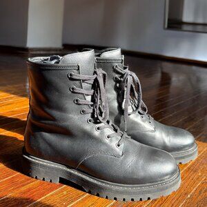 Thursday Boot Co Women's Black Leather Combat Boots 8.5
